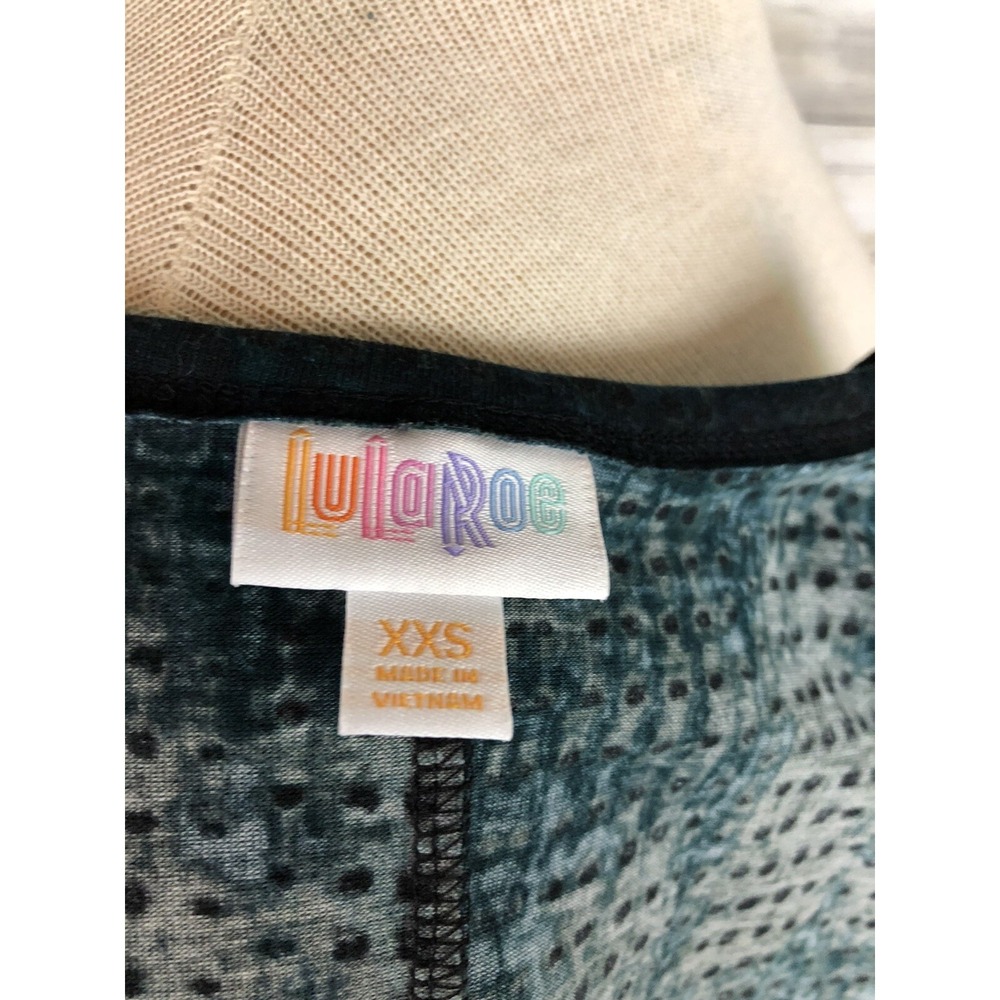 LULAROE  Green Dress Hunter Short Sleeve Hi Low Pocket Tee Sz XXS - Picture 6 of 6